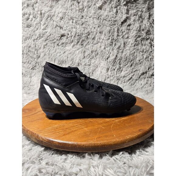 Adidas Youth/Mens Size 6 Predator Edge.3 Firm Ground Soccer Black Blue Cleats - Picture 1 of 8